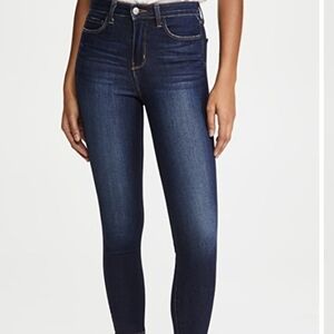 L'Agence Size 26 Dark Wash Margot High Rise Skinny Jeans